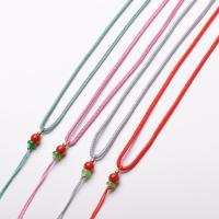 Mode Halskette Schnur, Taiwan-Gewinde, mit Roter Achat, Einstellbar, keine, 3mm, Länge:ca. 23.62 ZollInch, 20SträngeStrang/Menge, verkauft von Menge