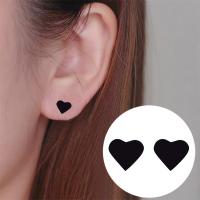 Edelstahl Ohrringe, Herz, plattiert, Modeschmuck & verschiedene Stile für Wahl & für Frau, keine, 5x5mm, verkauft von Paar