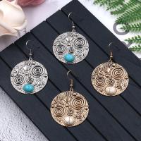 Tibetan Style Drop Earrings, plated, vintage & for woman, more colors for choice, nickel, lead & cadmium free, 36x56mm, Sold By Pair