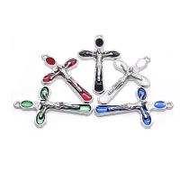Tibetan Style Cross Pendants, plated, fashion jewelry & Unisex, more colors for choice, nickel, lead & cadmium free, 32x52mm, 10PCs/Bag, Sold By Bag