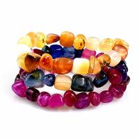 Agate Jewelry Bracelet, fashion jewelry & Unisex, more colors for choice, 18.5-19CM, Sold By Strand