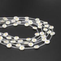 Natural White Shell Beads Flower DIY white Sold By Bag