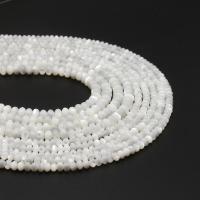 Perles en coquillage blanc naturel, coquille, Rond, différentes couleurs et motifs pour le choix & DIY & normes différentes pour le choix, plus de couleurs à choisir, 4*6mm, Trou:Environ 5mm, Vendu par brin