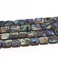 Abalone Shell Perler, Square, du kan DIY & forskellig størrelse for valg, blandede farver, Solgt af Strand