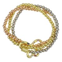 Cubic Zirconia Micro Pave Brass Bracelet, plated, micro pave cubic zirconia & for woman & multi-strand, mixed colors, 28x19mm,4mm, Sold By Strand