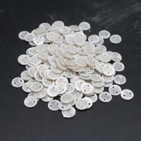 Shell Connector, Round, DIY, white, 0.8*0.1mm, Hole:Approx 1mm, 100PCs/Bag, Sold By Bag