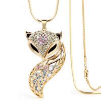Zinek šperky náhrdelník, s Drahokamu, módní šperky, více barev na výběr, 80cm+7cm  5.5cm  4.2cm, Prodáno By Strand