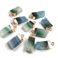Agate Jewelry Pendants, plated, DIY, more colors for choice, 10x30-12x32mm, Sold By PC