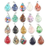 Gemstone Pendants Jewelry, Resin, Teardrop, DIY, more colors for choice, 18x32mm, Sold By PC