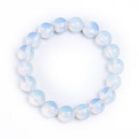 Gemstone Bracelets, Moonstone, Round, Unisex & different size for choice, Sold Per Approx 7.5 Inch Strand