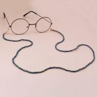 Seedbead Chaîne de lunettes, Placage, pour femme, noire, protéger l'environnement, sans nickel, plomb et cadmium, Longueur:Environ 33.4 pouce, 5Strandstoron/sac, Vendu par sac