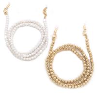 Zinklegierung Brillenkette, mit Kunststoff Perlen, plattiert, für Frau, keine, frei von Nickel, Blei & Kadmium, Länge:29.6 ZollInch, 1PCs/Tasche, verkauft von Tasche