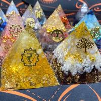 Природный кварцевый Пирамида украшения, Треугольник, Другое покрытие, для дома и офиса & Устойчивого, Много цветов для выбора, 50mm, продается PC