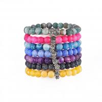 Agate Jewelry Bracelet, Effloresce Agate, Pineapple, Unisex, more colors for choice, 8mm, Sold Per Approx 7.5 Inch Strand