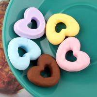 Mobile Phone DIY Decoration Resin Heart enamel mixed colors Sold By PC