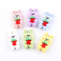 Mobile Phone DIY Decoration, Resin, Rabbit, enamel, mixed colors, 17x30mm, Sold By PC