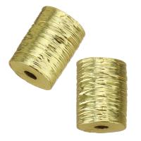 Brass Spacer Beads, Column, gold color plated, nickel, lead & cadmium free, 6x8x6mm, Hole:Approx 1mm, 50PCs/Lot, Sold By Lot