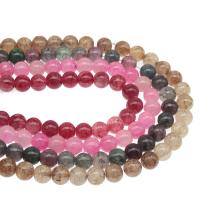 Perles de cristal rondes , Placage, différentes couleurs et motifs pour le choix & DIY, plus de couleurs à choisir, 9*10mm, Vendu par brin