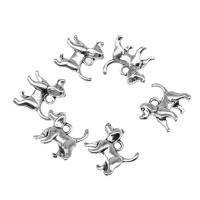 Zinc Alloy Animal Pendants Dog plated DIY silver color 14*15*5mm Sold By Bag