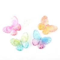 Mobiltelefon DIY sæt, Resin, Butterfly, du kan DIY & forskellige stilarter for valg & emalje, flere farver til valg, 42x32mm, Solgt af PC