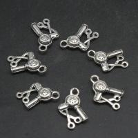 Zinc Alloy Pendants plated DIY silver color 17*13*3mm Sold By Bag