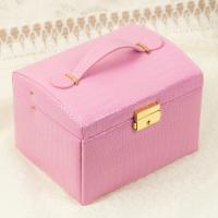 Multifunctional Jewelry Box, PU Leather, plated, portable & fashion jewelry & for woman, more colors for choice, Sold By PC