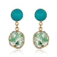 Resin Earring Zinc Alloy with Resin fashion jewelry & for woman nickel lead & cadmium free 45mm Sold By Pair