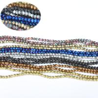 Ikke-magnetiske Hæmatit perler, Rhombus, forgyldt, du kan DIY, flere farver til valg, 4x4mm, Solgt af Strand