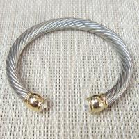Stainless Steel Cuff Bangle plated adjustable & for woman & with rhinestone Inner Approx 60mm Sold By PC