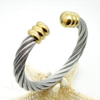 Stainless Steel Cuff Bangle, plated, Unisex & adjustable, more colors for choice, Inner Diameter:Approx 60mm, Sold By PC