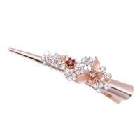 Alligator Hair Clip Zinc Alloy plated fashion jewelry & for woman & with rhinestone nickel lead & cadmium free Sold By PC