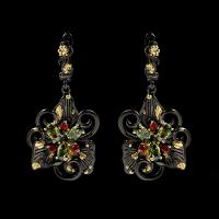 Cupronickel Lever Back Earring gun black plated for woman & with rhinestone nickel lead & cadmium free Sold By Pair
