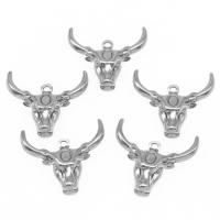 Stainless Steel Pendants Horn die-casting DIY silver color 22*25*4mm Approx 1mm Sold By Bag