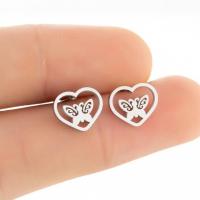 Stainless Steel Stud Earrings, plated, fashion jewelry & different styles for choice & for woman, more colors for choice, Sold By Pair