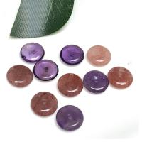 Mixed Gemstone Beads, Natural Stone, Donut, DIY, more colors for choice, 12mm, Approx 10PCs/Bag, Sold By Bag