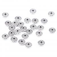 Zinc Alloy Spacer Beads Round antique silver color plated DIY Sold By Box