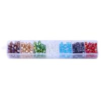 Kubieke kristal kralen, met Plastic Box, Rechthoek, DIY, 150x30x18mm, 280pC's/box, Verkocht door box