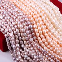 Cultured Rice Freshwater Pearl Beads Round polished DIY  Sold By Strand
