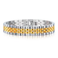 Stainless Steel Jewelry Bracelet plated for man 12mm Sold Per Approx 8.27 Inch Strand