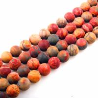 Gemstone Jewelry Beads, Picasso Jasper, Round, polished, DIY & different size for choice & frosted, red, Sold Per Approx 15.7 Inch Strand