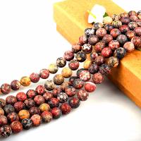 Leopard Skin Jasper Beads, Leopard Skin Stone, Round, polished, DIY & different size for choice, red, Sold Per Approx 15.7 Inch Strand