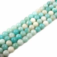 Amazonit Beads, Runde, poleret, du kan DIY & forskellig størrelse for valg, Solgt Per Ca. 15.7 inch Strand