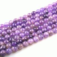 Natürliche Amethyst Perlen, rund, poliert, DIY & verschiedene Größen vorhanden, verkauft per ca. 15.7 ZollInch Strang