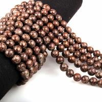 Pahuljica Obsidian perle, Krug, uglađen, možete DIY & različite veličine za izbor, Prodano Per Približno 15.7 inčni Strand