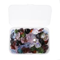 Fashion Glazen kralen, Glas, met Plastic Box, Hart, DIY, 88x60x21mm, 60pC's/box, Verkocht door box