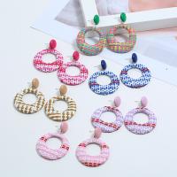 Cloth Drop Earring with Zinc Alloy plated for woman nickel lead & cadmium free Sold By Bag