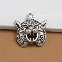 Pendentifs animaux en alliage de zinc, bijoux de mode & DIY, argent,  20x20mm, Vendu par PC