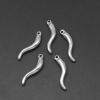 Stainless Steel Pendants Snake die-casting DIY silver color 28*7*4mm Sold By Bag
