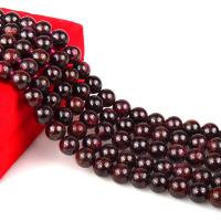 Naturlig granat perler, Garnet, Runde, poleret, du kan DIY & forskellig størrelse for valg, Solgt Per Ca. 15.7 inch Strand