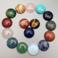 Natural Gemstone Cabochons, Natural Stone, Round, polished, DIY, more colors for choice, 20mm, Sold By PC
